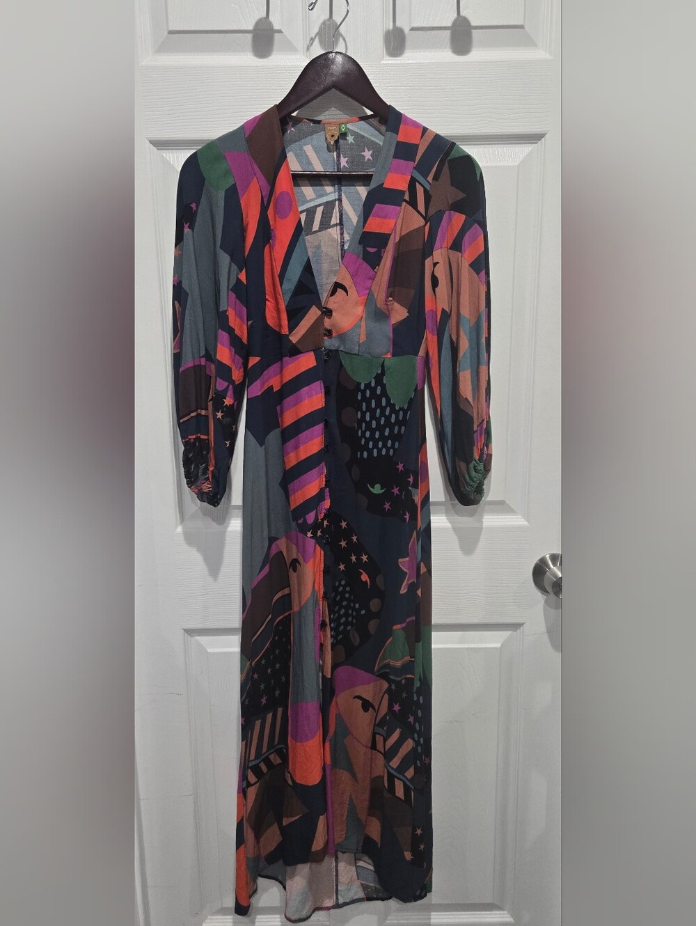 FARM Rio Tuca Maroto Graphic Toucan Print Midi Dress Size Small - Picture 8 of 13